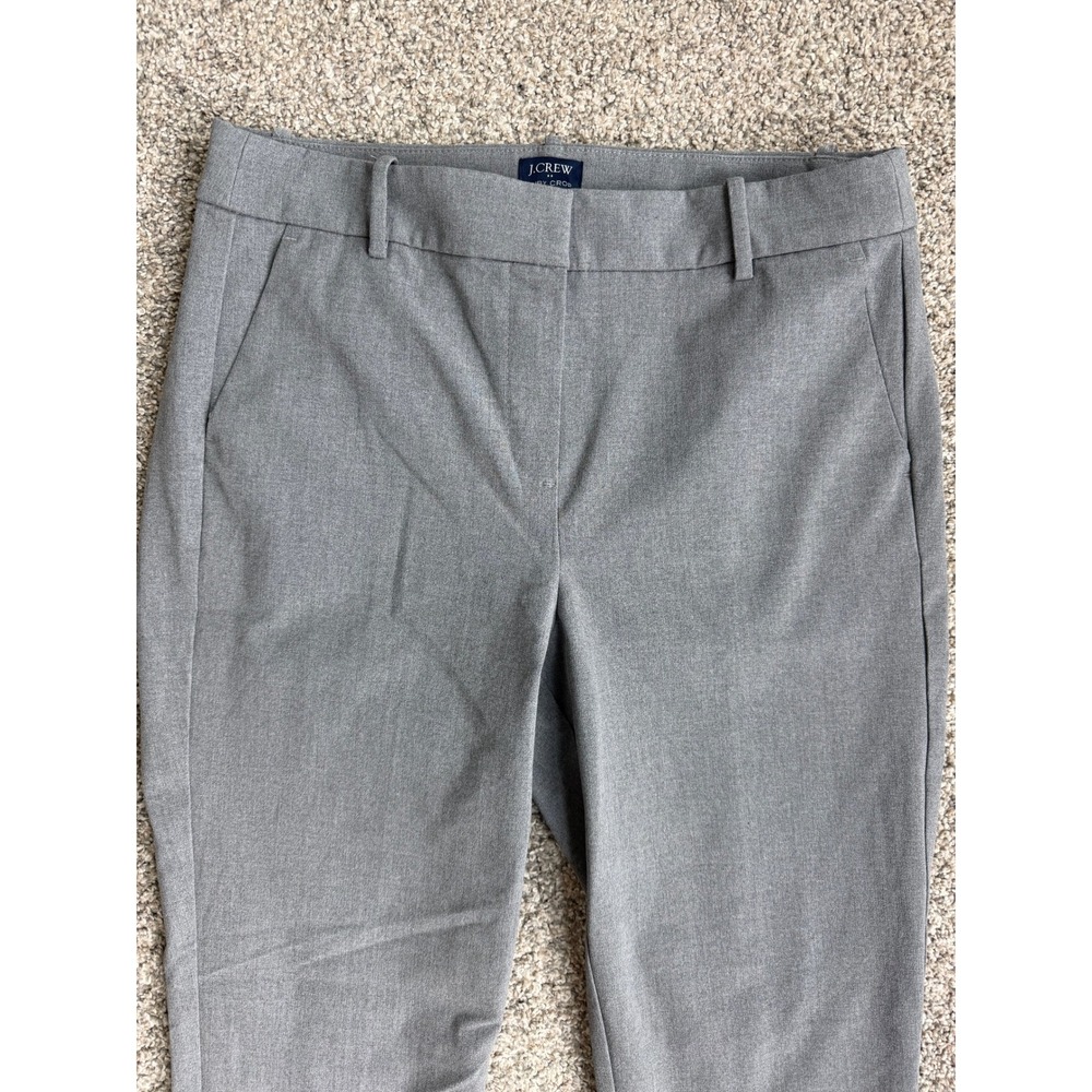 J.Crew Ruby Crop Pant Womens 10 Grey Slim Leg Stretch Career Trousers - Picture 2 of 7